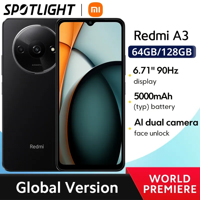 [World Premiere]Global Version Xiaomi Redmi A3 MediaTek Helio G36 Smartphone 90Hz 6.71" Dot Drop display 5000mAh Battery - Imagen 1