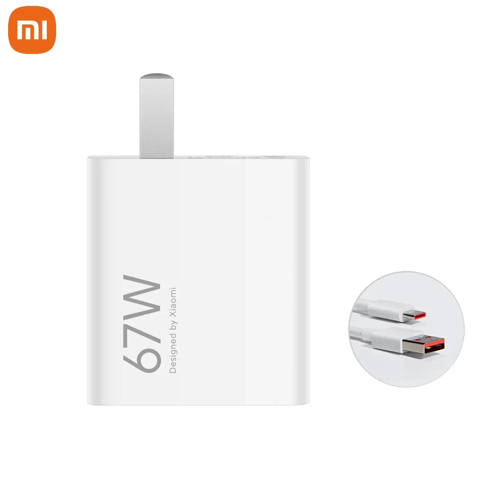 Original Xiaomi US 67W Fast Charger  Mi 14 13T 13 Ultra Pro Redmi Note 12 11 13 Pro Poco X5 F5 Pro USB Charger Type C Cable - Imagen 1