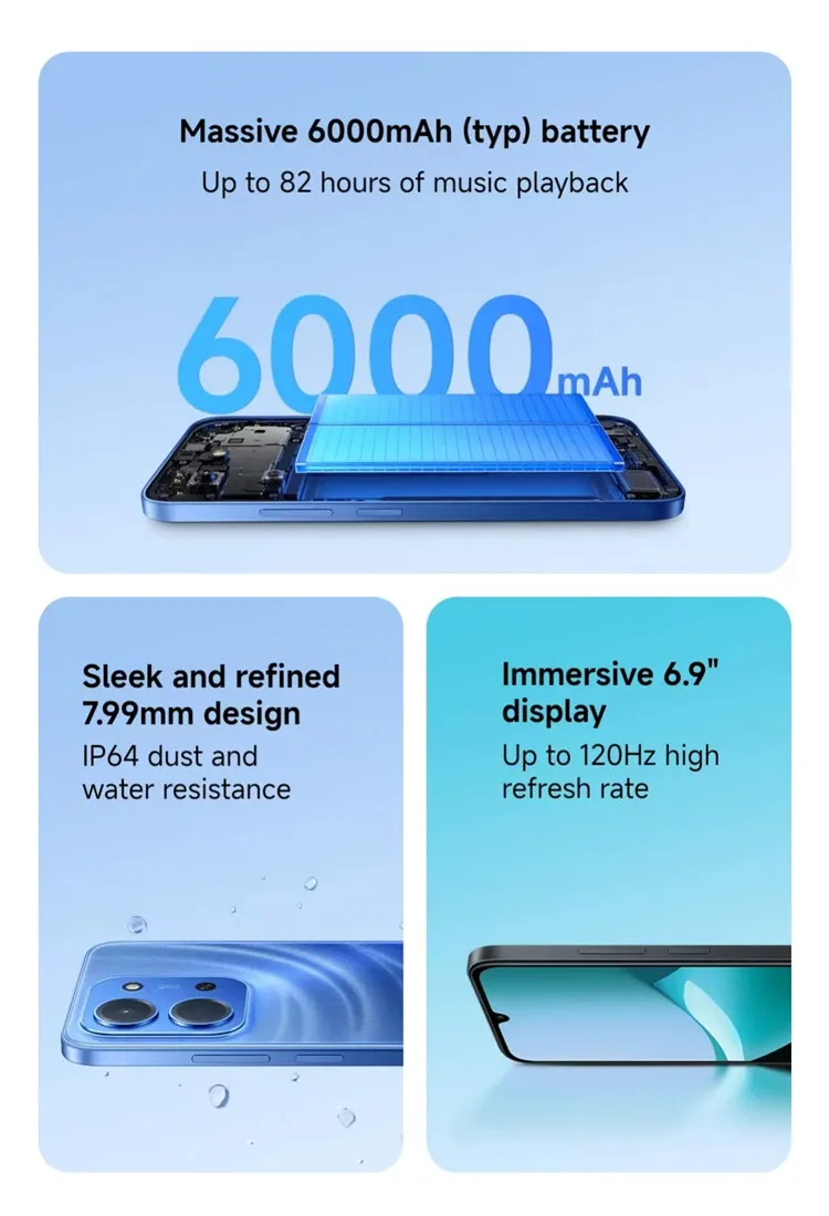New Xiaomi Redmi 15C Gaming Phone 50MP Main Camera 6000mAh‌ Large Battery 33W Fast Charging Dual-SIM Global Smartphone - Imagen 2