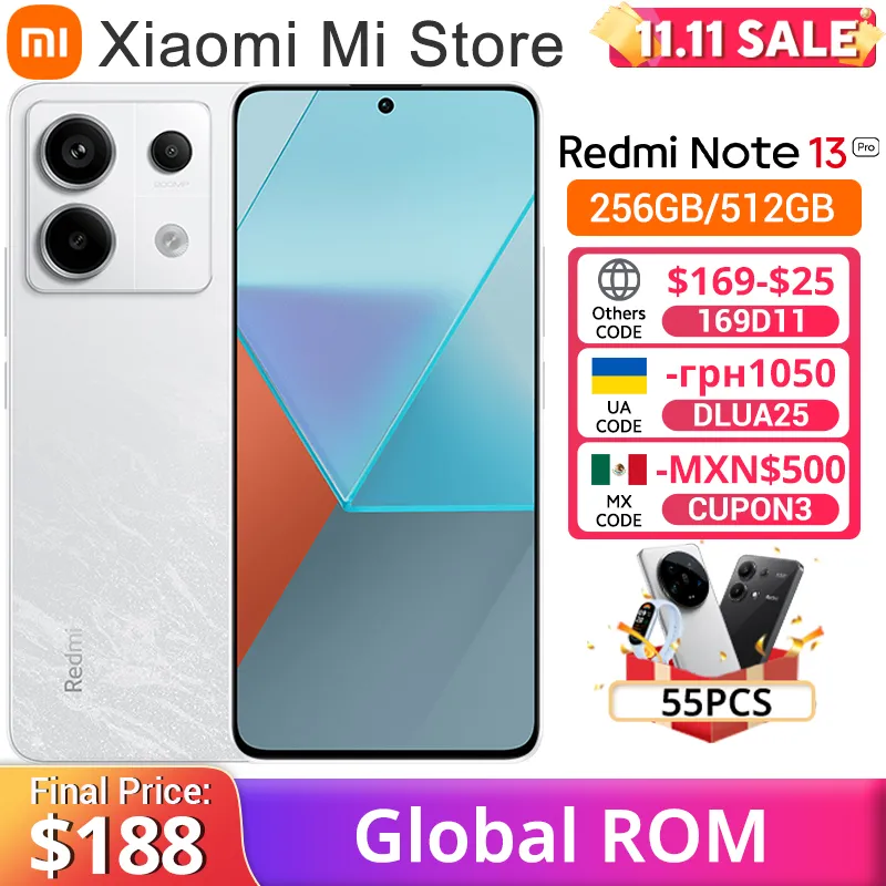 Global ROM Xiaomi Redmi Note 13 Pro 5G Smartphone Snapdragon 7s Gen 2 5100mAh 67W Fast Charging 120Hz Screen 8GB 256GB Cellphone - Imagen 1