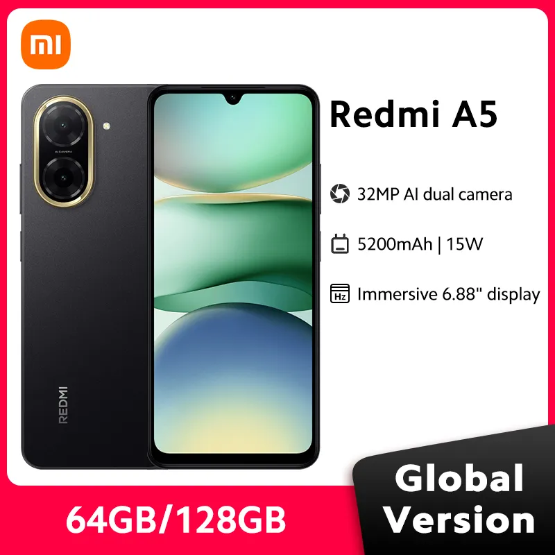 Xiaomi Redmi A5 Mobile phone Global Version 6.88" display 15W Fast Charging 32MP AI Dual Camera UNISOC T7250 5200mAh Battery - Imagen 1
