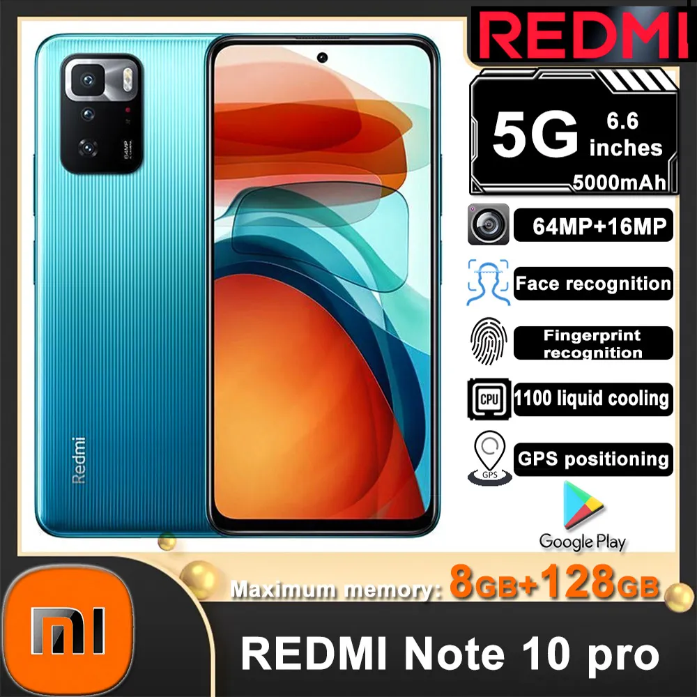 Original 5G Smartphone Xiaomi Redmi Note 10 Pro Global ROM Dimensity 1100 Octa Core 8GB+128GB 5000mAh 67W/NFC/GPS - Imagen 1