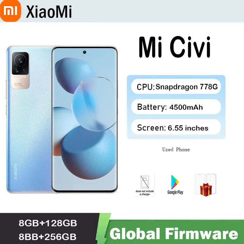 Global firmware  Xiaomi CIVI smartphone 5G smartphone Unlocked 6.55 inch 12GB RAM 256GB No charger Original used phone - Imagen 1