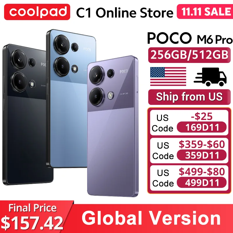 POCO M6 Pro Smartphone Global Version MTK Helio G99 Ultra 64MP Camera 5000mAh battery 120Hz AMOLED Display 67W turbo charging - Imagen 1