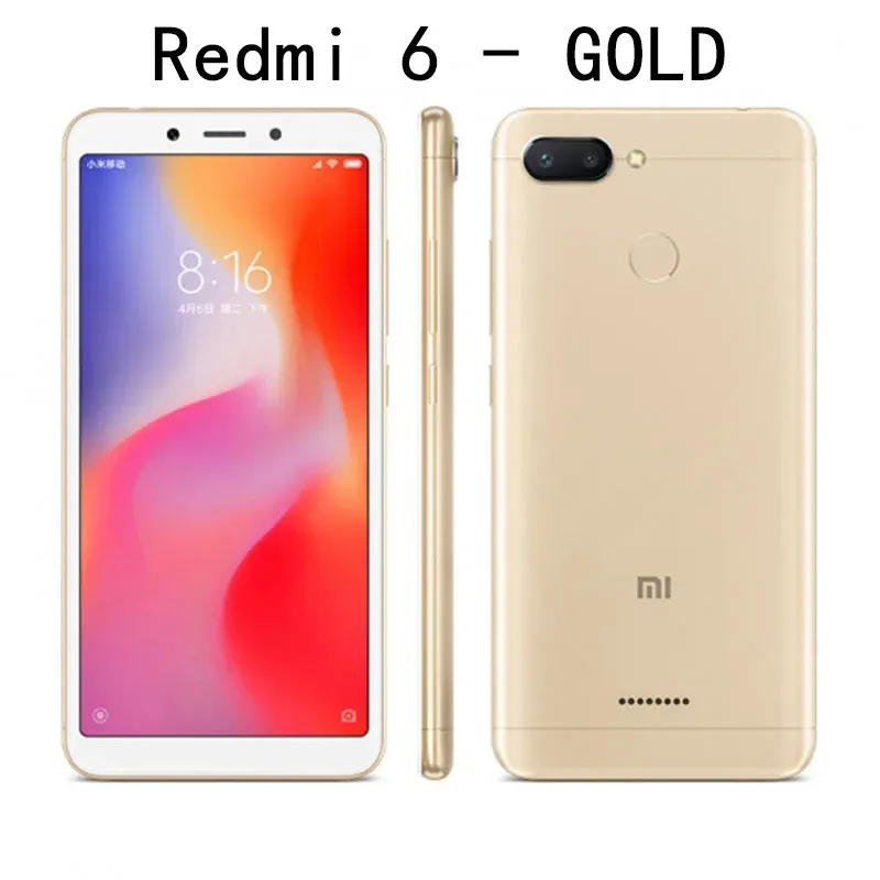 Original Xiaomi Redmi 6 4GB 64GB 13000mAh 6.6 inch celular googleplay Fingerprint Octa-core Global Rom 4G Smartphone - Imagen 3