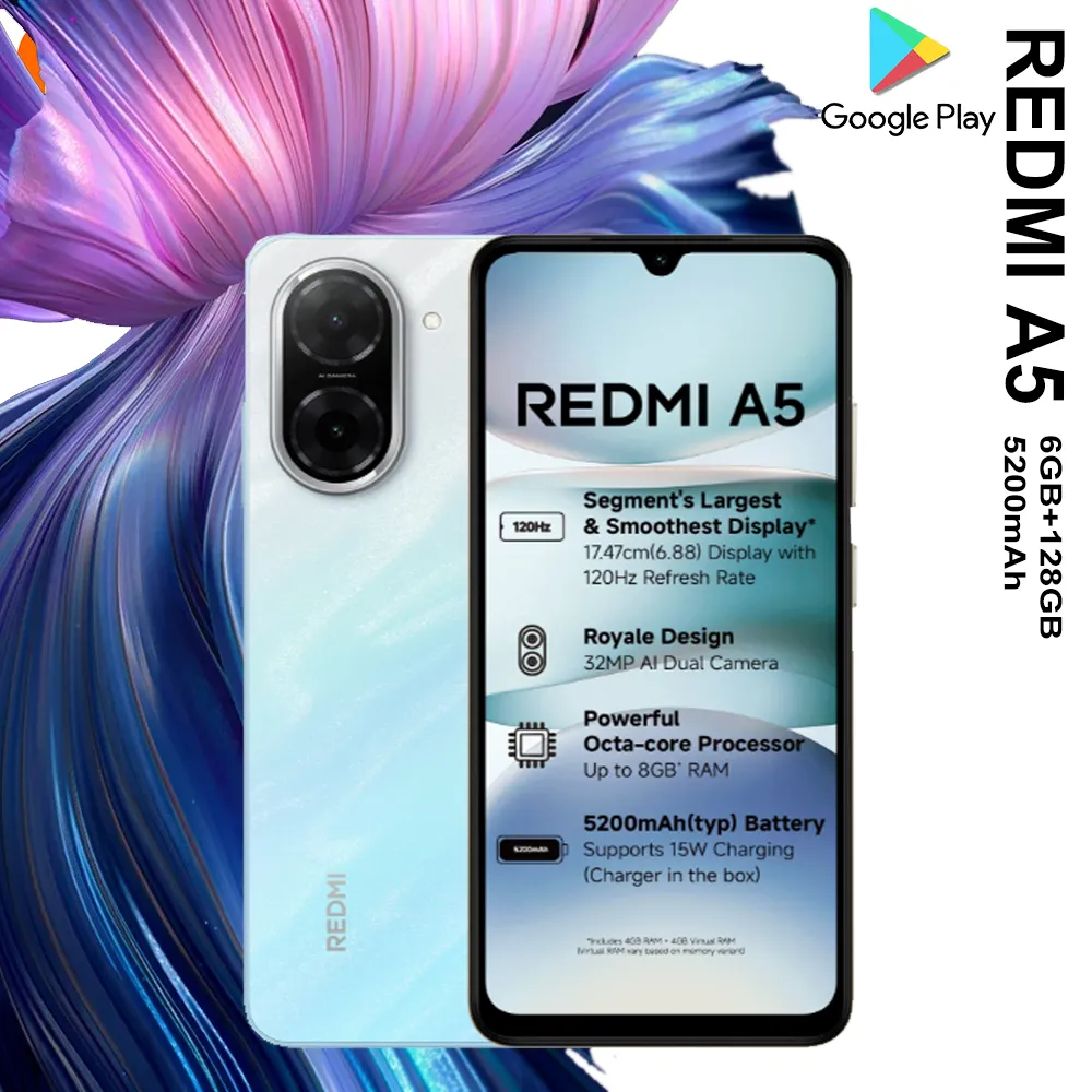 5200mAh large-capacity battery mobile phone 6GB+128GB memory Xiaomi REDMI A5 fashion smart phone/NFC/GPS positioning - Imagen 1