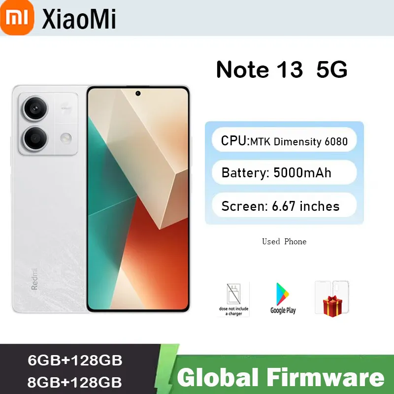 xiaomi Redmi Note 13 5G smartphone Global firmware 256GB 140Hz LCD Display 64MP Triple Camera 5000mAh used phone - Imagen 1