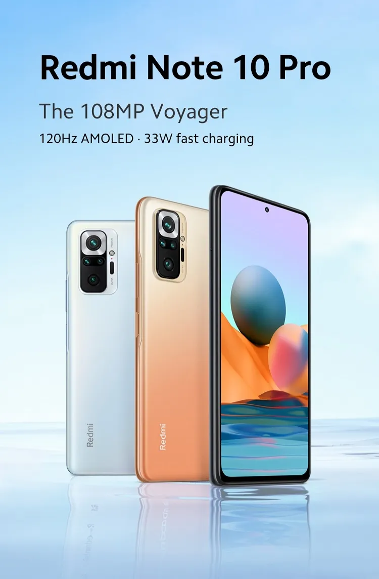 Xiaomi Redmi Note 10pro 4G Smartphone 6.67" Screen 108MP Camera 5020mAh Battery 33W Charging Budget Mobile Phone Global Version - Imagen 2