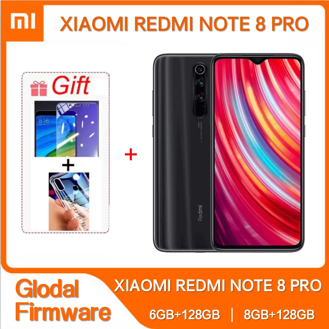 Original Xiaomi Redmi Note 8 Pro 8GB 128GB 4G Smartphone NFC Android Cell Phones Mobil Phone Dual SIM Cellphone Global ROM - Imagen 1