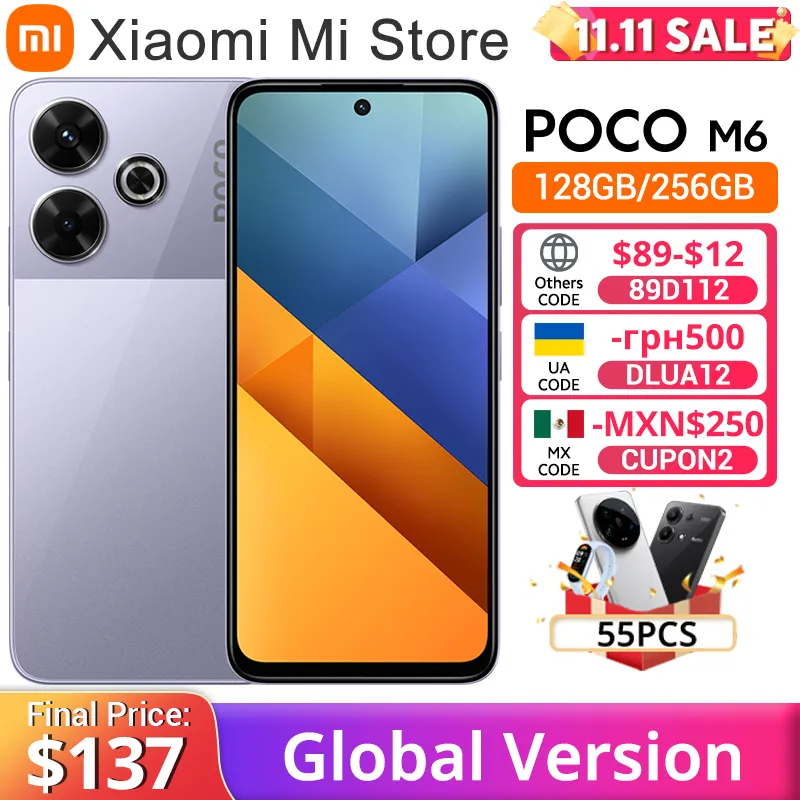 Global Version POCO M6 4G Smartphone 108MP camera Helio G91 Ultra 6.79" 90Hz display  5030mAh battery 33W fast charging - Imagen 1