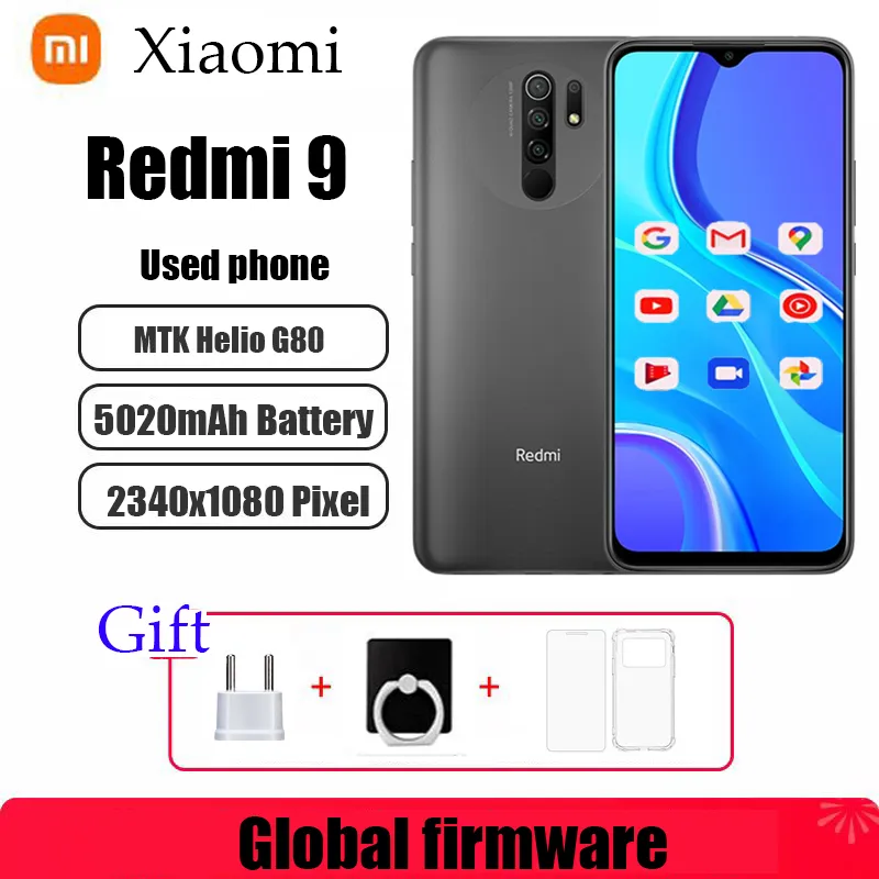 Xiaomi Redmi 9 smartphone  G80 5020 mAh 6.53'' 13.0MP 8.0MP 2340x1080 4G used phone - Imagen 1
