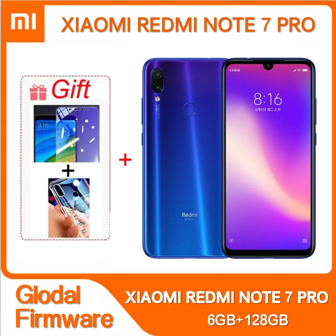 Note 7 PRO 6GB 128GB Xiaomi Redmi Original Smartphone Snapdragon 660AIE Android Mobile Phone 48.0MP+5.0MP Rear Camera cellphone - Imagen 1