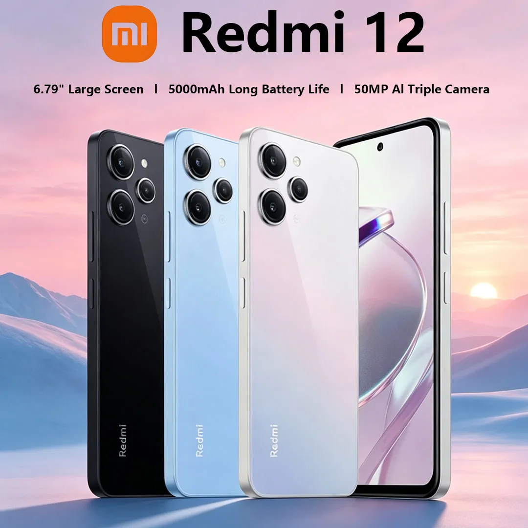 New Xiaomi Redmi 12 4G Global Version Mobile Phone 6.79" FHD+ Display 5000mAh 18W Fast Charge 50MP AI Camera Dual-SIM Smartphone - Imagen 1