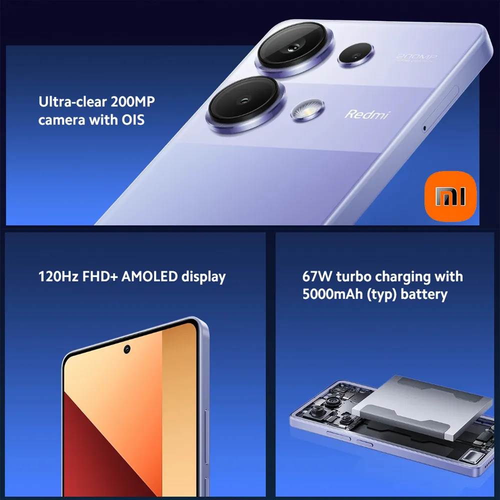 XIAOMI Redmi Note 13 pro 4G smart phone 2712×1220 resolution 8GB/256GB200 million pixels 16 million pixels selfie lens 5160mAh - Imagen 2