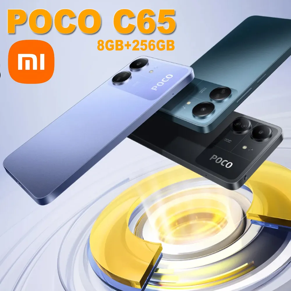 XIAOMI POCO C65 fashion smartphone 8+256gb ram and storage/5000mah battery capacity/side fingerprint/facial recognition/GPS/NFC - Imagen 1