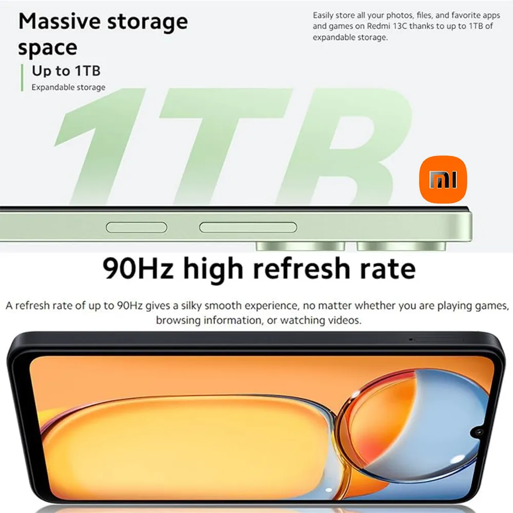 Brand new XIAOMI Redmi 13C NFC fashion smart 5G mobile phone 50MP rear camera 5MP front camera 8GB+256GB memory 6.74-inch 90Hz - Imagen 4