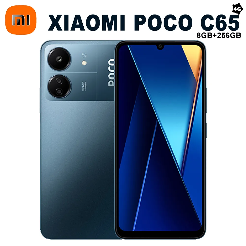 Xiaomi Poco C65 4G supports side fingerprint/facial recognition/GPS/nfc 8GB+256gb memory front 8 million pixel camera phone - Imagen 1