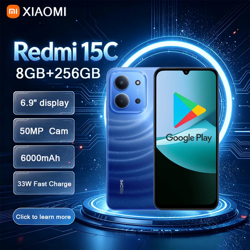 Xiaomi Redmi 15C 8GB+256GB Ultra-slim Android Phone 6000mAh Battery Fingerprint Facial Recognition Smartphone New Arrival - Imagen 1