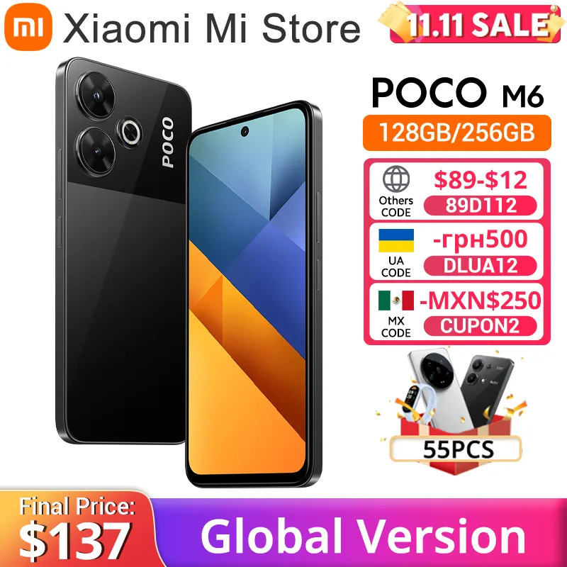 Global Version POCO M6 4G Smartphone  MTK Helio G91 Ultra 108MP camera 33W fast charging 5030mAh battery 6.79" 90Hz display - Imagen 1