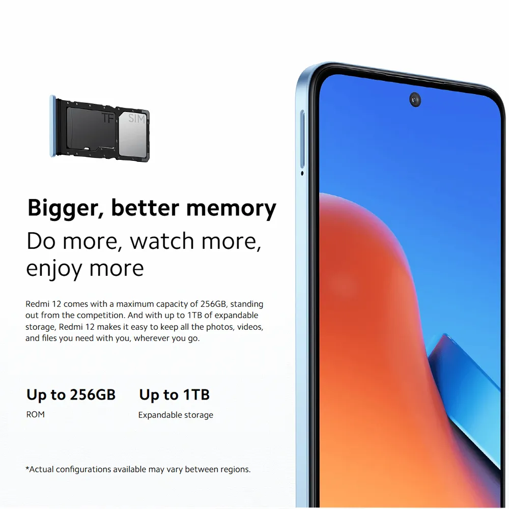 REDMI 12 smart fashion mobile phone Mediatek Helio G88c processor 8GB+256GBn memory 5000mAh typical battery XIAOMI mobile phone - Imagen 5