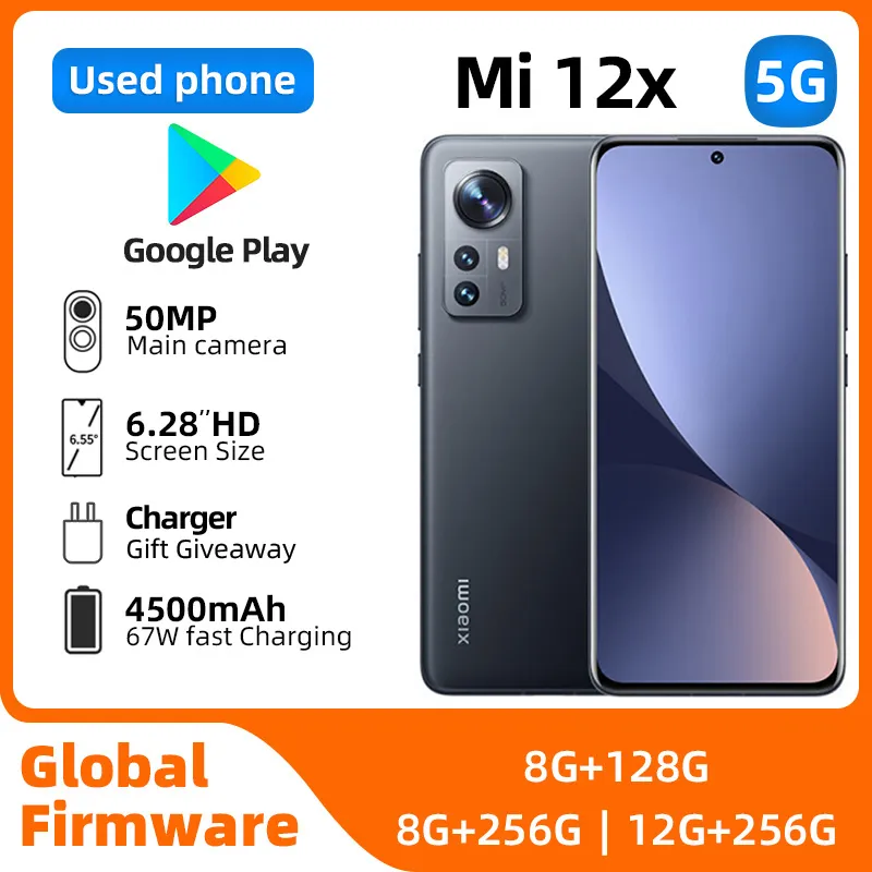 Xiaomi 12X 5G SmartPhone 6.28inch 2400x1080 120Hz refresh rate 50MP camera 4500 mah Battery used phone - Imagen 1