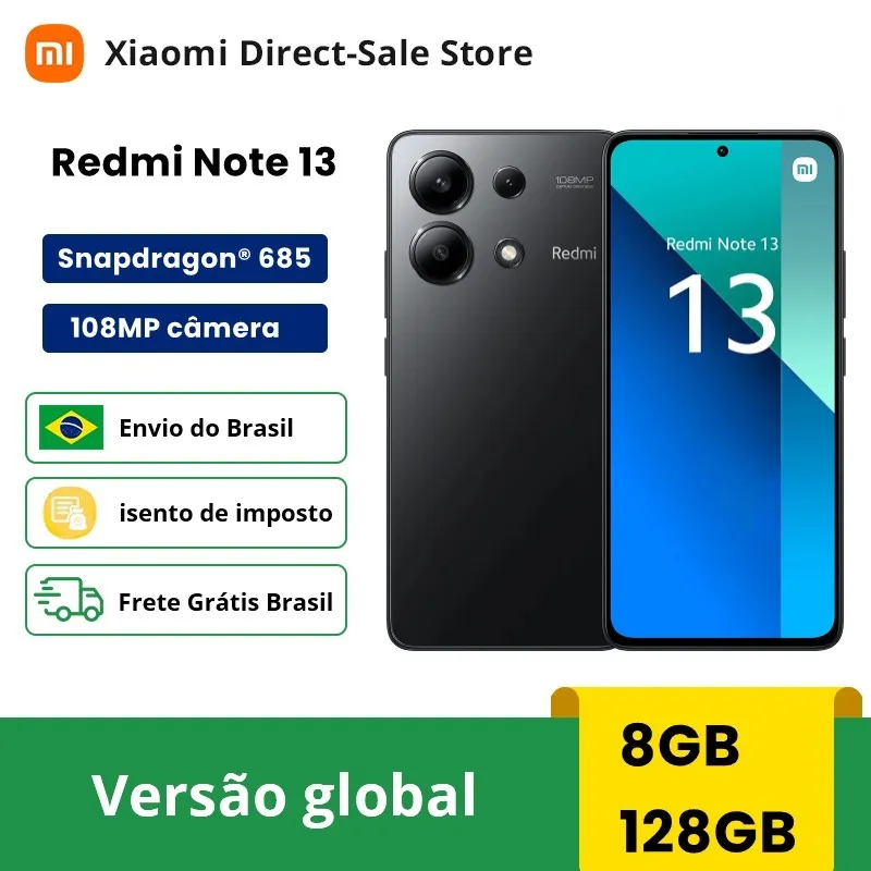 Global Version Xiaomi Redmi Note 13 Smartphone Snapdragon 685 108MP Camera 33W Charging 6.67" 120Hz FHD AMOLED Display 5000mAh - Imagen 1