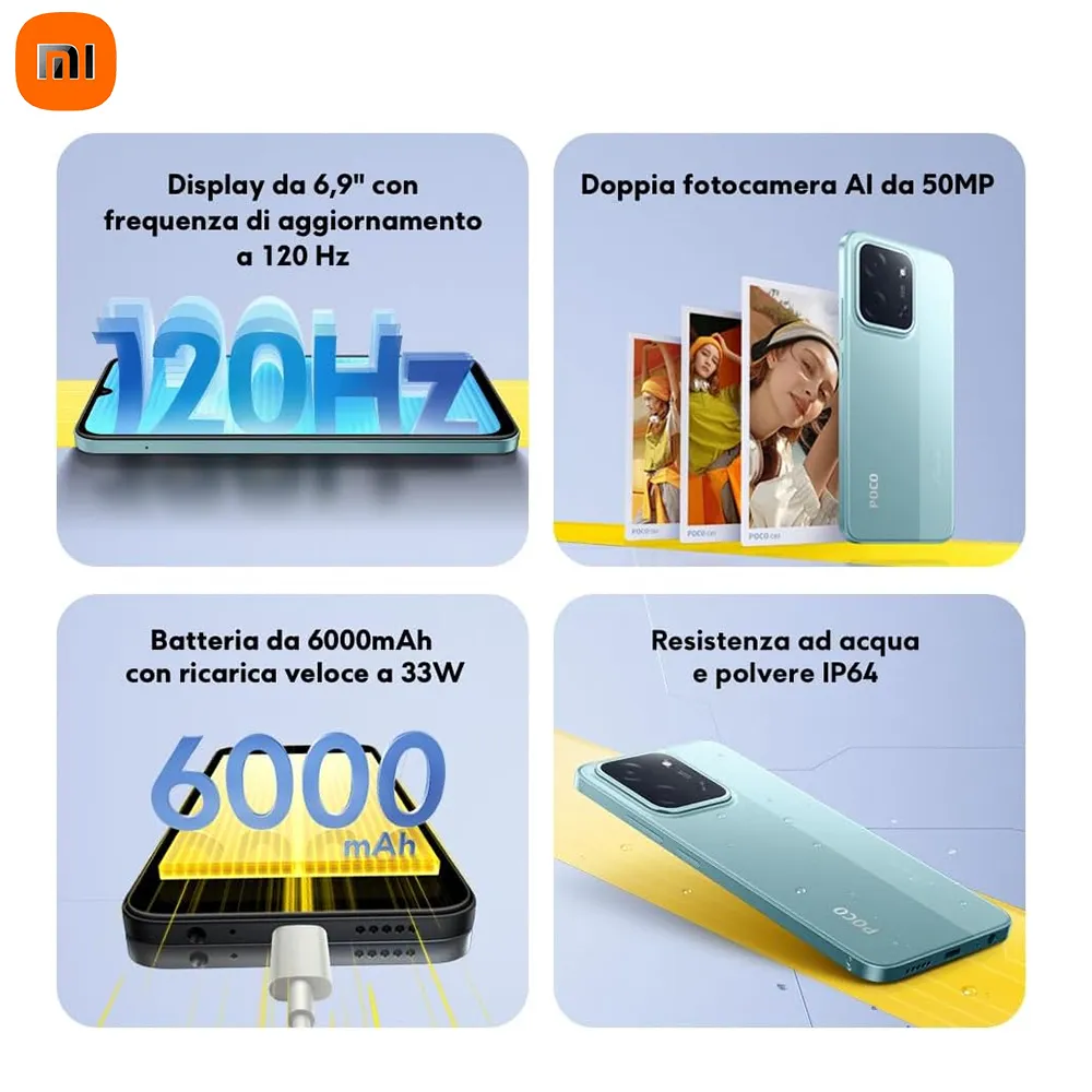 POCO C85 Xiaomi original smart phone 8+256GB large storage space 6000mAh long standby all support 1080p@30fps HD recording - Imagen 4