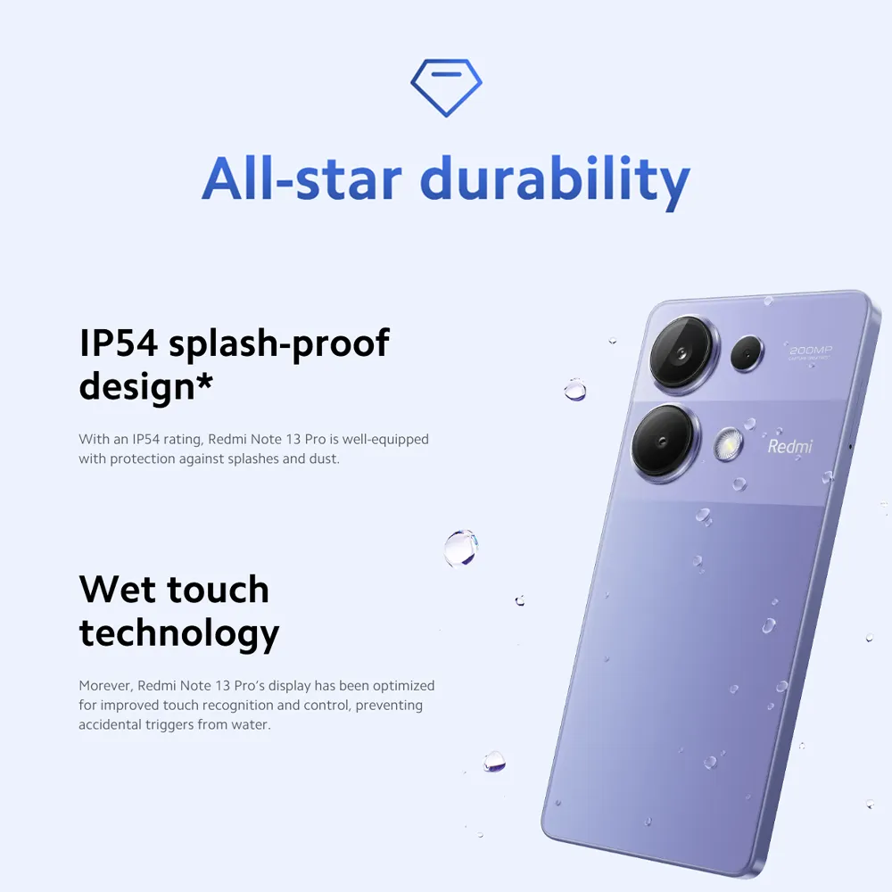 Xiaomi Redmi Note 13 Pro 5G Global ROM Smartphone 6.67" 120Hz AMOLED 200MP OIS Camera 67W Fast Charge 5000mAh NFC Smartphone - Imagen 6