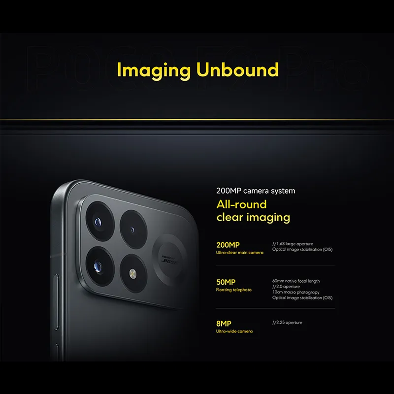 POCO F9 Pro Global Version Smartphone Snapdragon 8 Elite Gen 5 200MP 6.59" 185Hz display 6330mAh battery - Imagen 2