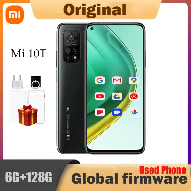Global Xiaomi 10T 5g Smartphone  Snapdragon 865 Android 6.67 inches RAM 6GB ROM 128GB 64MP Camera Original Used phone - Imagen 1