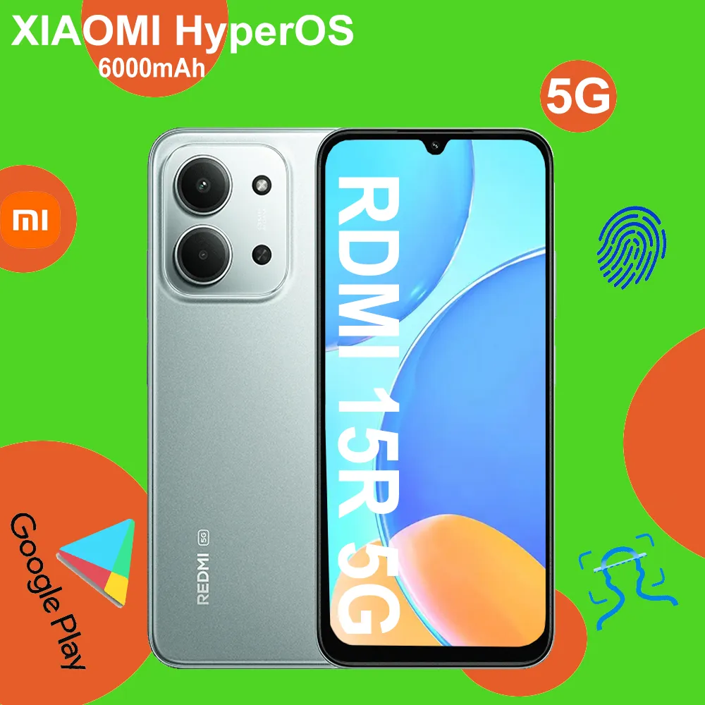 XIAOMI Redmi 15R 8GB+256GB/6000mAh/XIAOMI HyperOS system fashion mobile phone side fingerprint recognition/facial recognition - Imagen 1