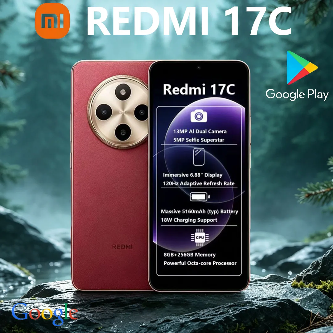 Xiaomi Redmi 17C 5G Dual-SIM New Mobile Phone 6.88" Screen 5160mAh Long-Lasting Battery Gaming Android Smartphone 8+256GB Memory - Imagen 1