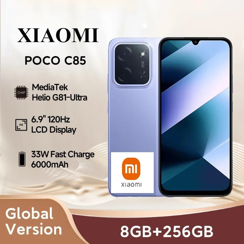 Xiaomi POCO C85 4G Smartphone 6.79" HD+ 90Hz Display 5000mAh Battery Dual SIM Mobile Phone - Imagen 1