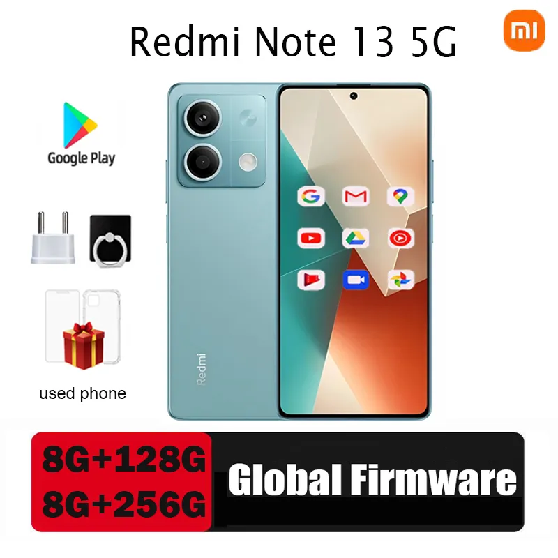 xiaomi Redmi Note 13 5G smartphone 140Hz LCD Display Global firmware 64MP Triple Camera 5000mAh used phone - Imagen 1