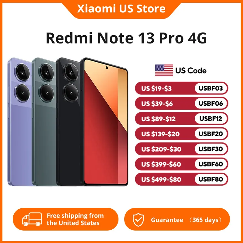 Xiaomi Redmi Note 13 Pro 4G Smartphone MTK Helio G99-Ultra 6.67" AMOLED display 67W Turbo Charge with 5000mAh - Imagen 1