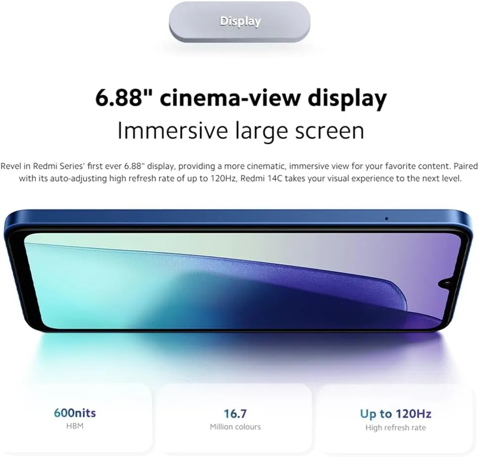 XIAOMI Redmi 14C smart phone 4G network 6.88-inch 120Hz, LCD screen memory and storage: 8GB+256GB/5160mAh long battery life - Imagen 6