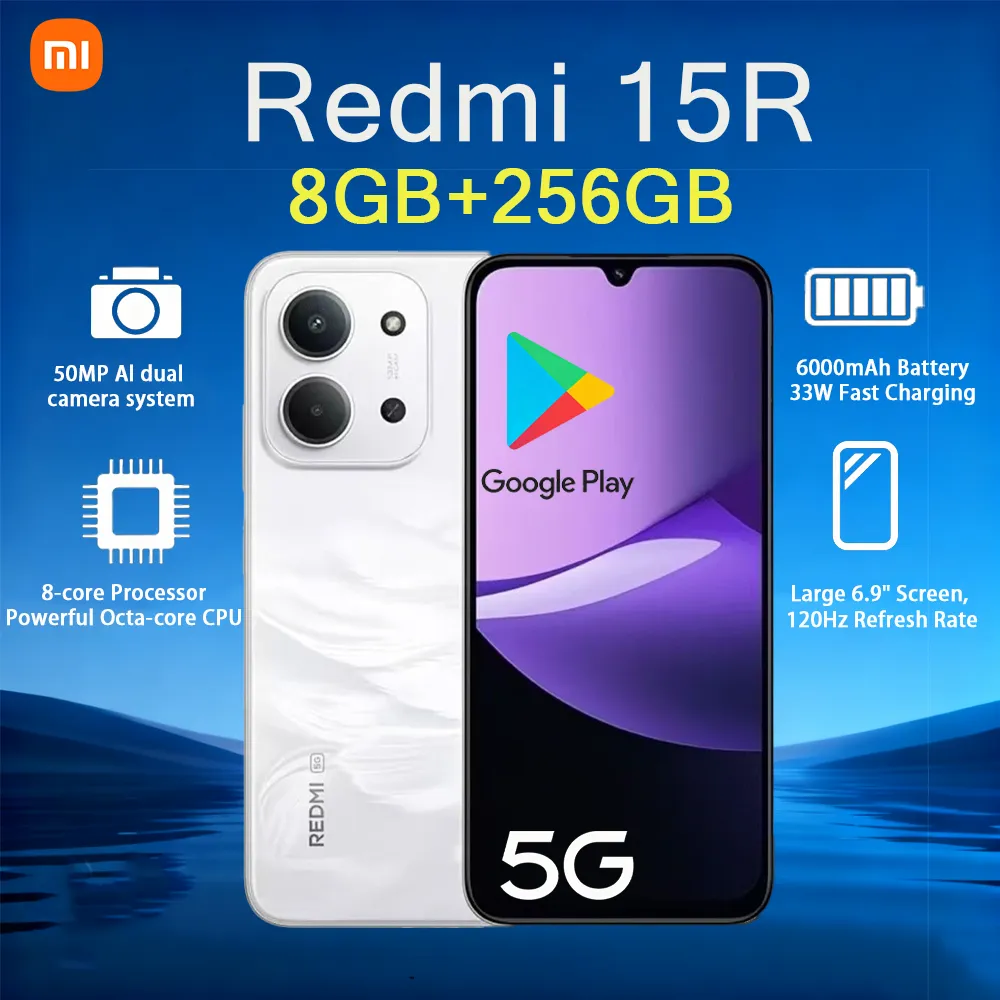 Xiaomi Redmi 15R Unlocked Android 5G Phone | 6.9 Inch 120Hz LCD, 13MP Cam, 6000mAh Battery, 33W Fast Charging, Dual SIM Dual - Imagen 3