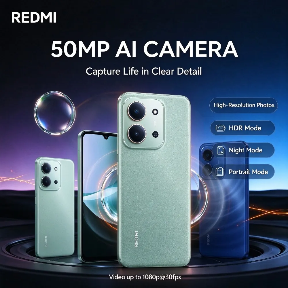 2026 New Xiaomi Redmi 15C global Smartphone 120Hz Screen 6000mAh Battery 5G Dual-SIM 8core Processor Mobile Phone 8+256GB Memory - Imagen 5