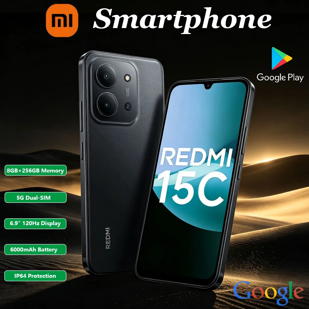 Xiaomi Redmi 15C 5G New AI Smartphone 6.9" Eye-protecting Screen 6000mAh Battery 33W Charging Dual-SIM Gaming Performance Phone - Imagen 1