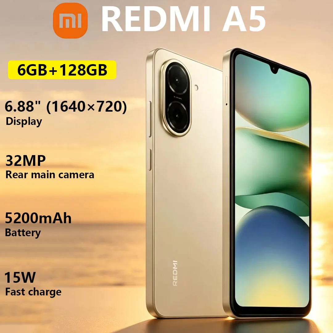 Xiaomi Redmi A5 AI Dual Camera Mobile Phone 6.88-inch Display 5200mAh‌ Battery 32MP Main Camera Dual-SIM Gaming Smartphone - Imagen 1