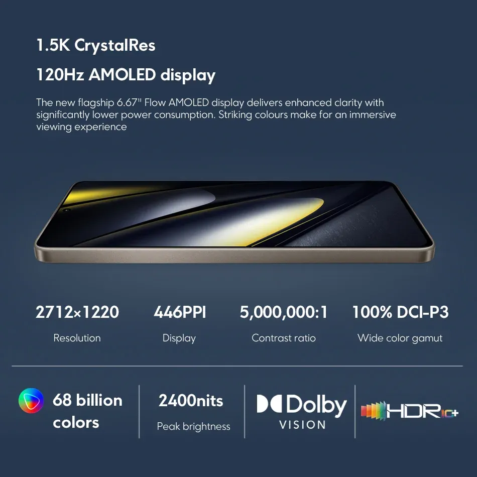 POCO F6 5G Global Version NFC Snapdragon 8s Gen 3 Cellphone 120Hz 1.5K AMOLED 50MP OIS Camera 90W Turbo Charging Xiaomi HyperOS - Imagen 5