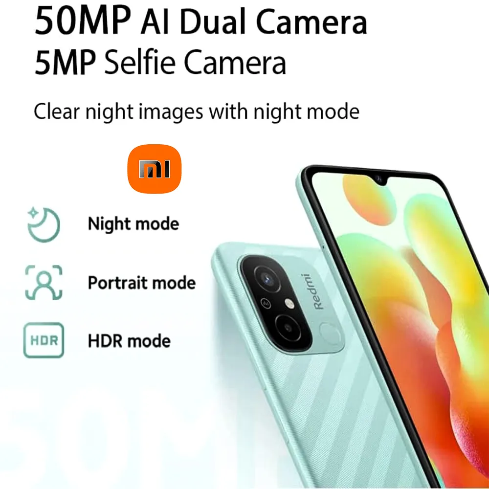 XIAOMI Redmi 12C original smart music phone 5000mAh battery capacity/8GB+256GB memory and storage/support back fingerprint - Imagen 2