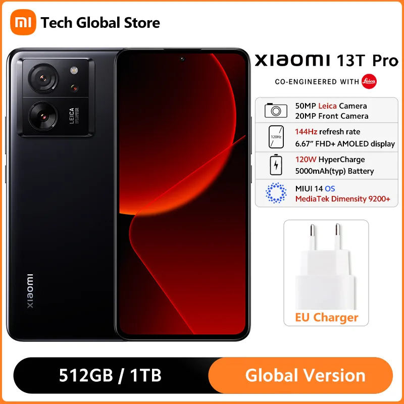 Xiaomi 13T Pro 5G Smartphone Global Version 50MP Leica Camera 6.67" 144Hz FHD+ AMOLED Display IP68 Waterproof 120W HyperCharge - Imagen 1