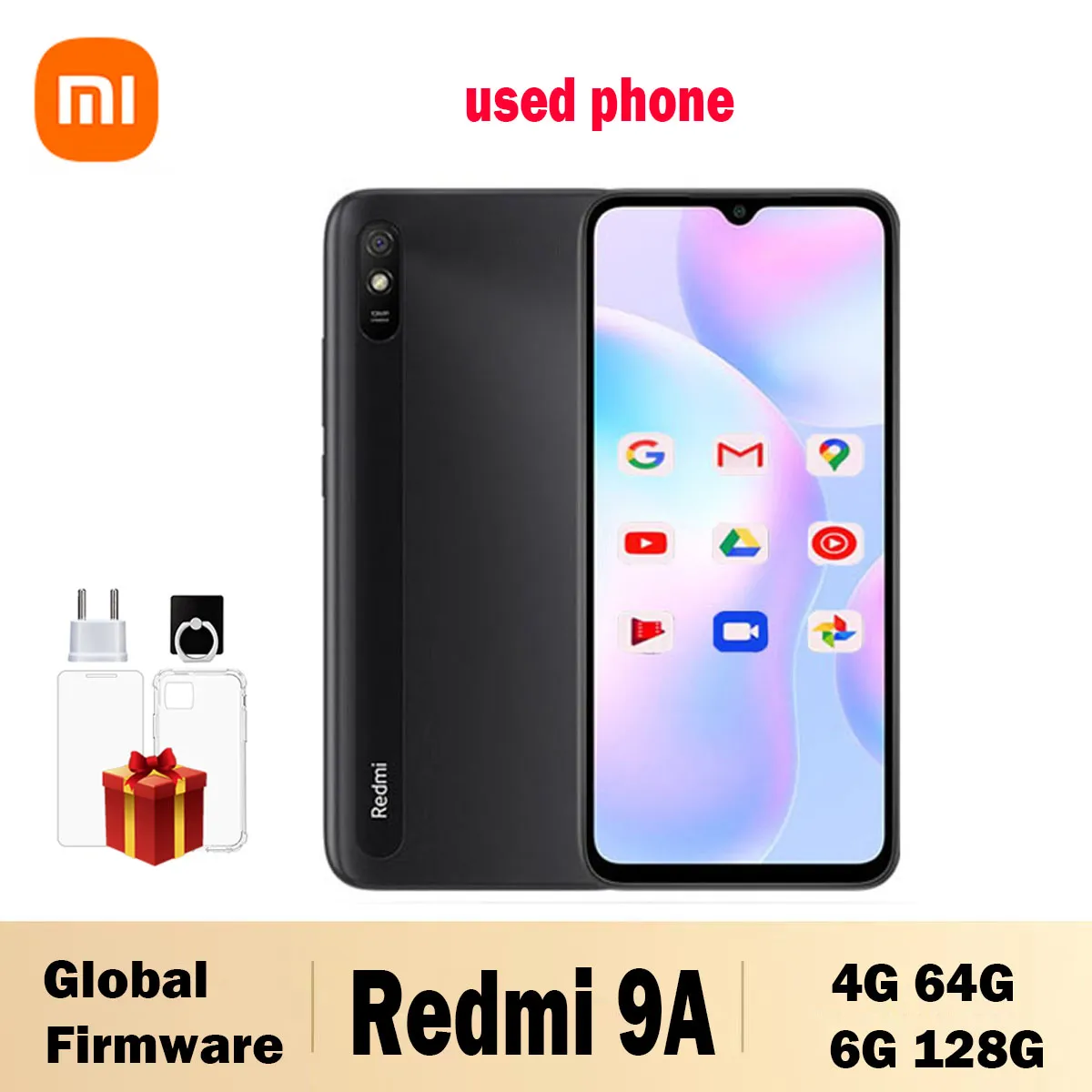 Xiaomi Redmi 9A Smartphone 4GB 128GB Global Rom Cellphone 5000mAh 6.53 inch MTK Helio G25 Octa Core 13MP Smart phone used phone - Imagen 1