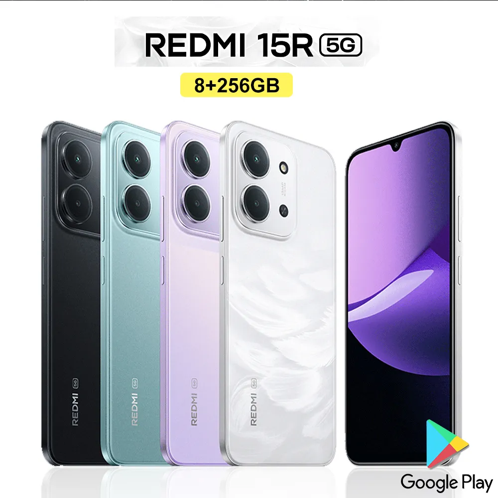 XIAOMI/REDMI 15R original smart thin and thin 5G mobile phone 8GB+256GBn memory/6000mAh long standby IP64 waterproof and dustpro - Imagen 1