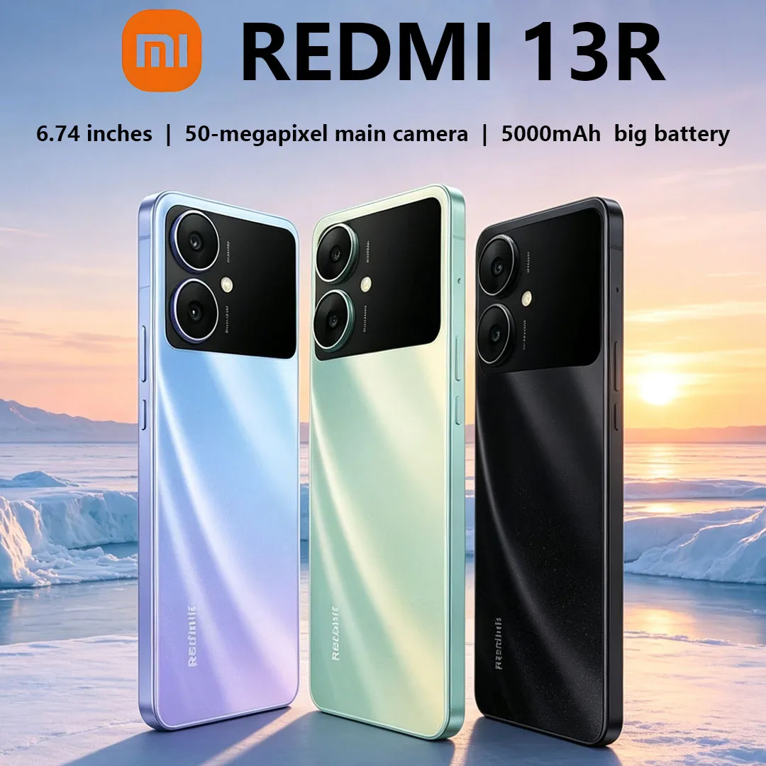 Xiaomi Redmi 13R Smartphone 6.74-inch Screen 5000mAh Large Battery Ultra-clear Dual Camera Big Screen Long Battery Life 8GB+256G - Imagen 1