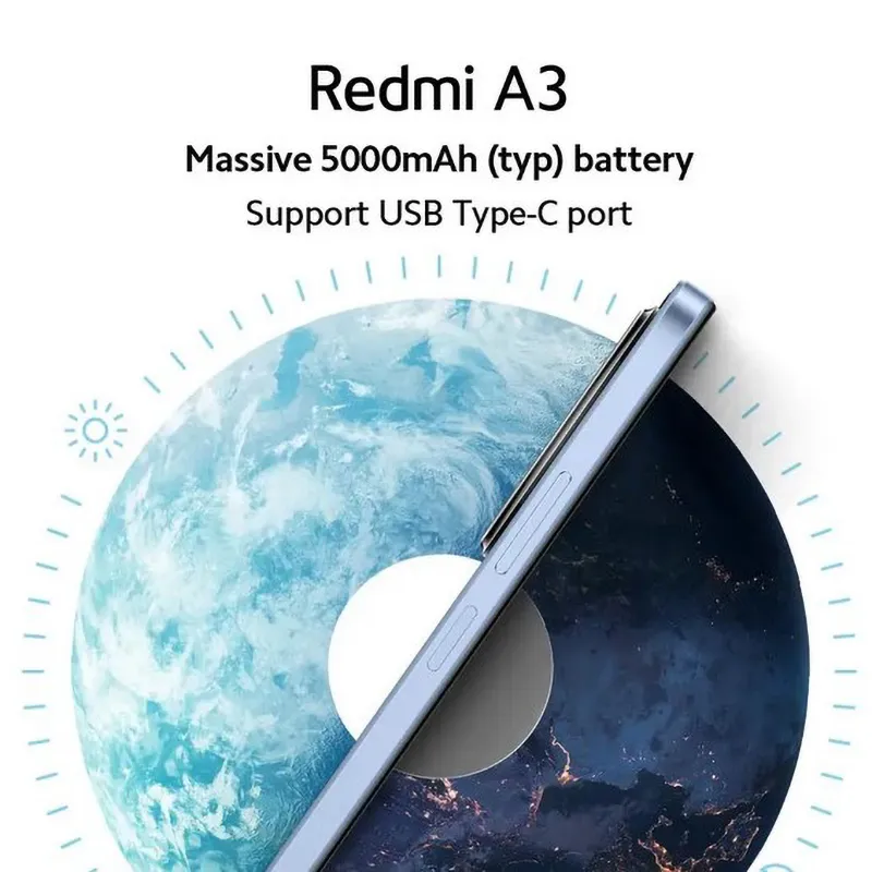 Xiaomi Redmi A3 Global Version Smartphone MediaTek Helio G36 5000mAh Battery 90Hz 6.71 "Dot Drop Display - Imagen 3