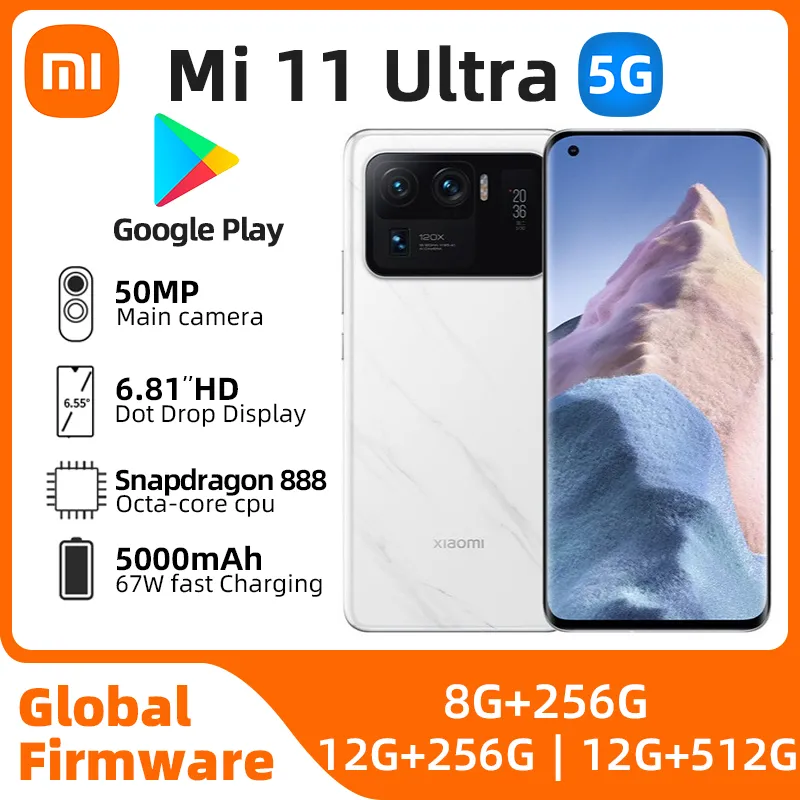 Xiaomi 11 ultra 5G 6.81inch Screen Unlocked  512G Snapdragon888 50MP 120x zoom All Colours in good condition Original used phone - Imagen 1