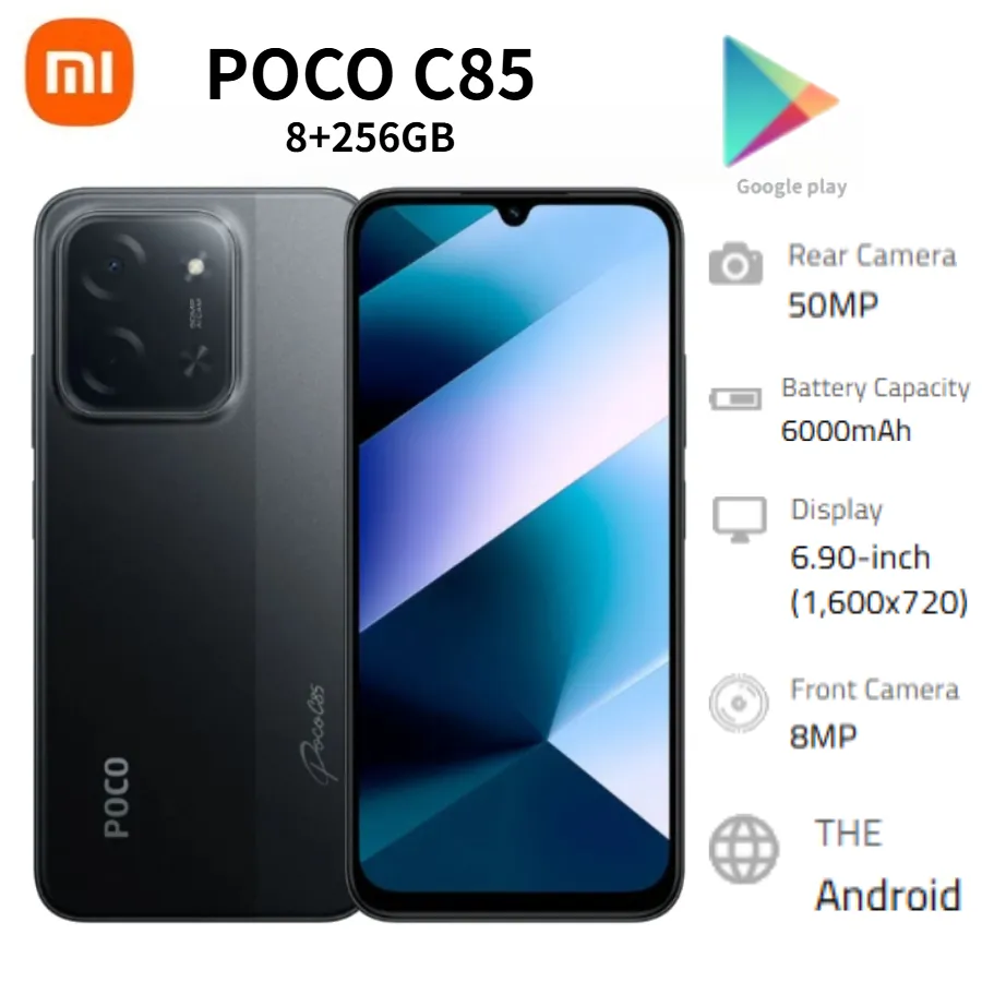 Poco C85 6.5' HD+ Display Smartphone 8GB RAM 256GB Storage Mediatek Helio G81-Ultra Chipset Dual 48MP Camera - Imagen 1