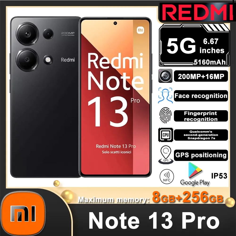 Original XIAOMI Redmi Note 13 pro 5G 6.67-inch 120Hz 2712×1220 resolution 200 million pixels 8GB+256GB with NFC function - Imagen 2